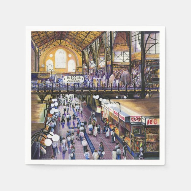 Where's the Women's Water Closet? Budapest Paper Napkins (Front)