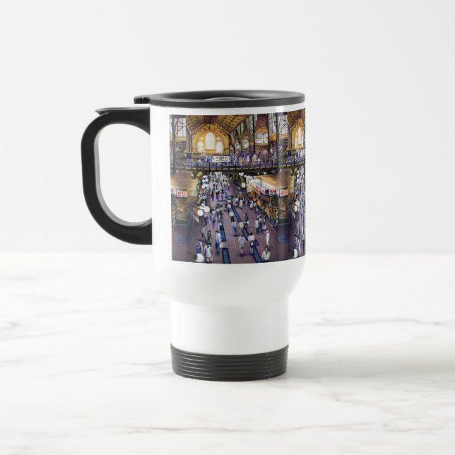 Where's the Women's Water Closet? Budapest Travel Mug (Left)