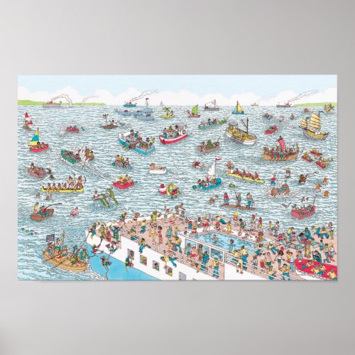Wheres Waldo  At Sea Poster