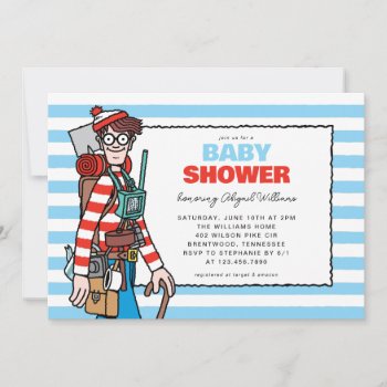 Where's Waldo Blue Baby Shower Invitation by WheresWaldo at Zazzle