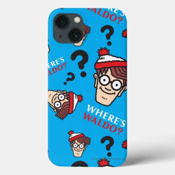 Where's Waldo Blue Pattern Iphone 13 Case by WheresWaldo at Zazzle