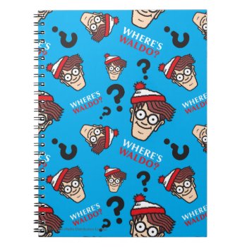 Where's Waldo Blue Pattern Notebook by WheresWaldo at Zazzle