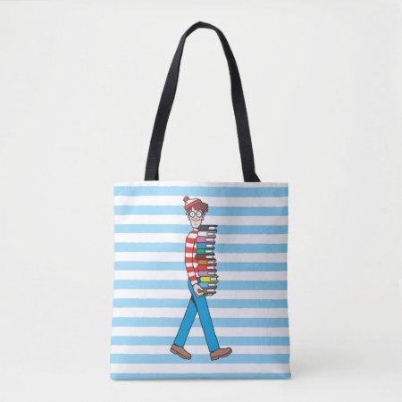 Where's Waldo Carrying Stack Of Books 2 Tote Bag