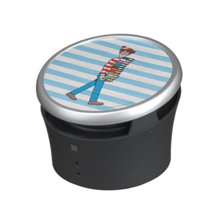 Where's Waldo Carrying Stack Of Books Bluetooth Speaker