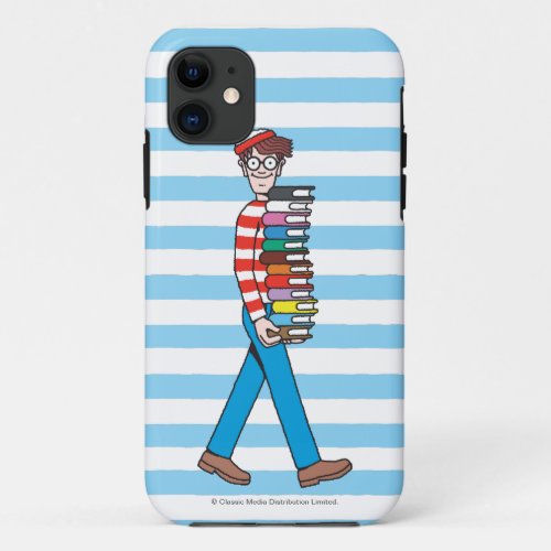 Wheres Waldo Carrying Stack of Books iPhone 11 Case