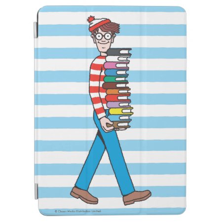 Where's Waldo Carrying Stack Of Books Ipad Air Cover