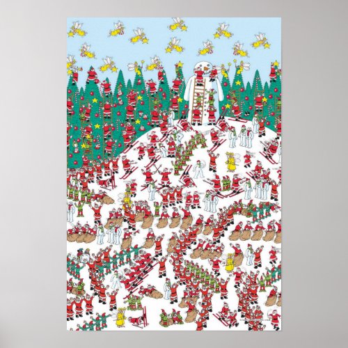 Wheres Waldo  Holiday Fairies  Sledding Santas Poster