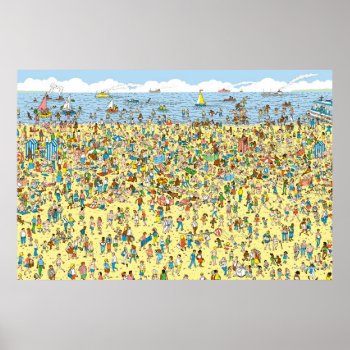 Where's Waldo On The Beach Poster by WheresWaldo at Zazzle