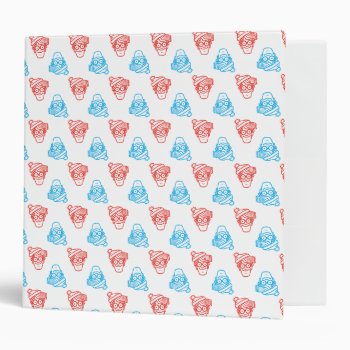 Where's Waldo Red And Blue Face Pattern 3 Ring Binder by WheresWaldo at Zazzle