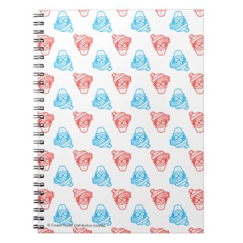 Where's Waldo Red And Blue Face Pattern Notebook by WheresWaldo at Zazzle
