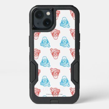 Where's Waldo Red And Blue Face Pattern Iphone 13 Case by WheresWaldo at Zazzle