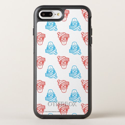 Wheres Waldo Red and Blue Face Pattern OtterBox Symmetry iPhone 8 Plus7 Plus Case