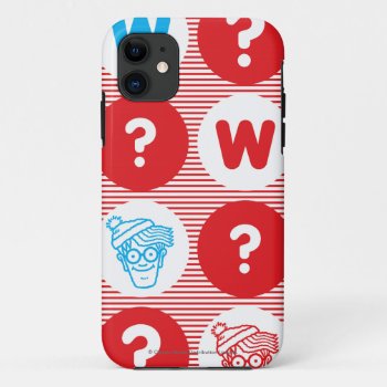 Where's Waldo Red  White And Blue Pattern Iphone 11 Case by WheresWaldo at Zazzle