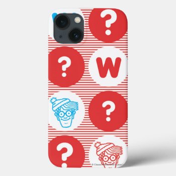 Where's Waldo Red  White And Blue Pattern Iphone 13 Case by WheresWaldo at Zazzle