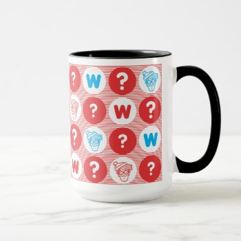 Where's Waldo Red  White And Blue Pattern Mug by WheresWaldo at Zazzle