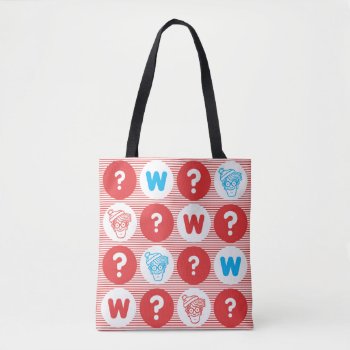 Where's Waldo Red  White And Blue Pattern Tote Bag by WheresWaldo at Zazzle