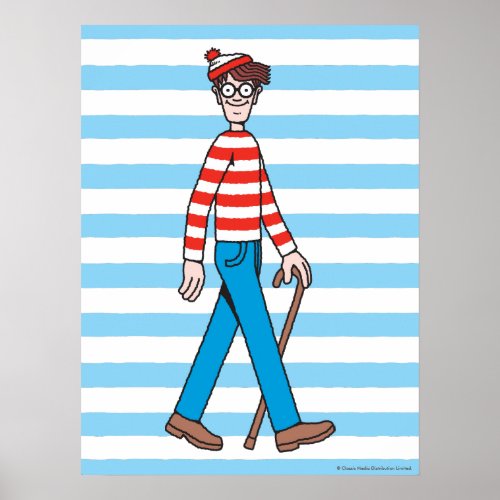 Wheres Waldo Walking Stick Poster