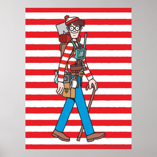 Wheres Waldo with all his Equipment Poster