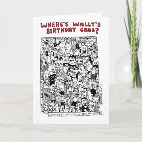 Wheres Wallys Birthday Cake Card