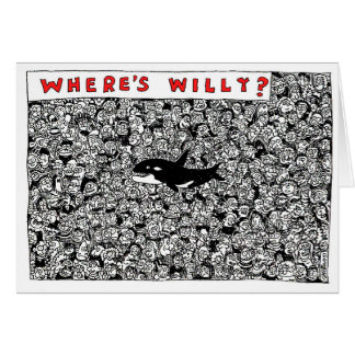 Where's Willy Cartoon by Sam Backhouse Cards