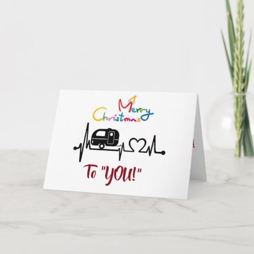 WHEREVER WE ROAM CHRISTMAS WISHES CAMPER STYLE HOLIDAY CARD