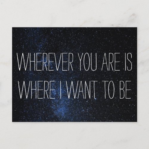 Wherever you are postcard