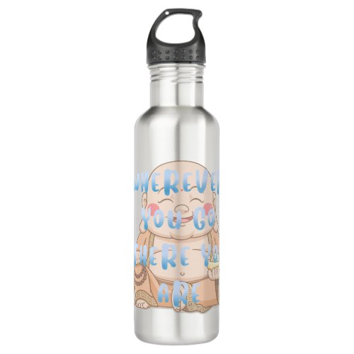 Wherever You Go Buddha v2 Stainless Steel Water Bottle