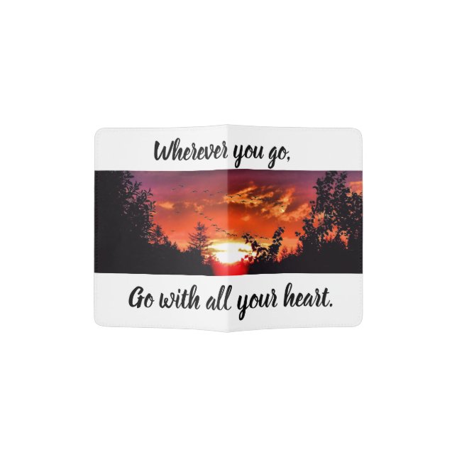 Wherever you go Sunset Passport Holder (Opened)