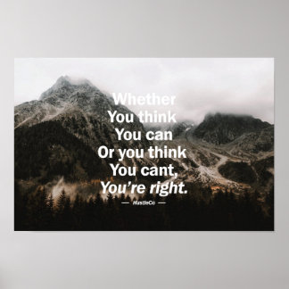 Whether you think you can. poster