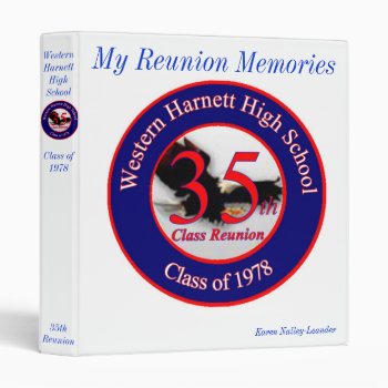 Whhs 35th Class Reunion Binder by Lynnes_creations at Zazzle