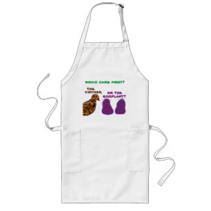 which came first? chicken or eggplant? Apron