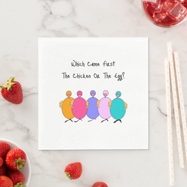 Which Came First The Chicken or The Egg  Napkins (Insitu)