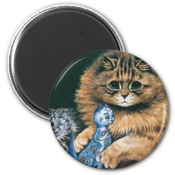 Which Do I Love Best? Louis Wain Cat Artwork Magnet by artisticcats at Zazzle
