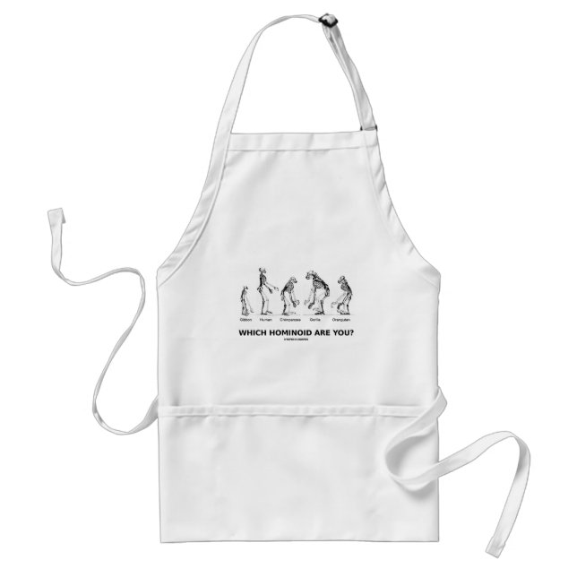 Which Hominoid Are You? (Hominid Skeletons) Adult Apron (Front)