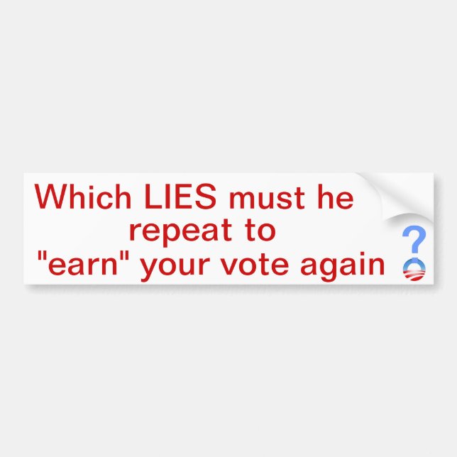 Which lies will win your vote bumper sticker (Front)