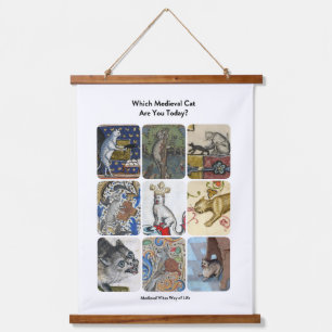 Which Medieval Cat Are You Today? Hanging Tapestry
