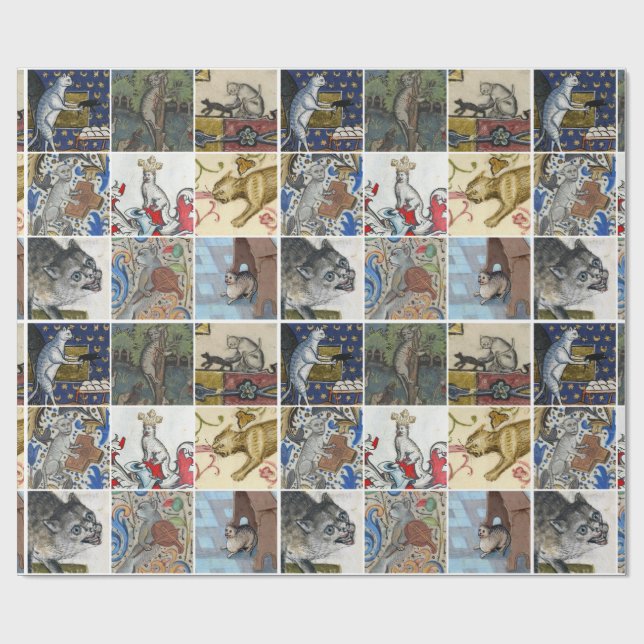 Which Medieval Cat Are You Today? - Hilariously Au Wrapping Paper (Flat)