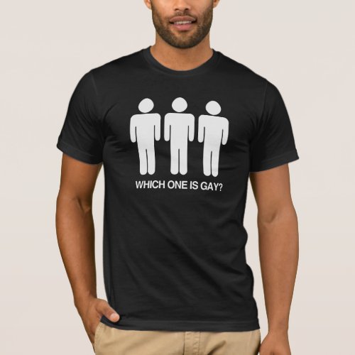 WHICH ONE IS GAY _ WHITE _png T_Shirt