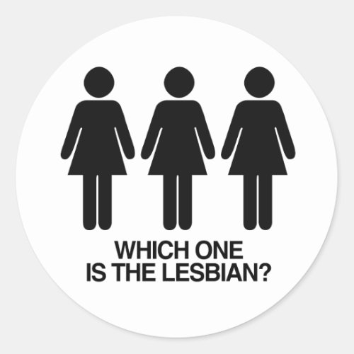 WHICH ONE IS THE LESBIAN _png Classic Round Sticker