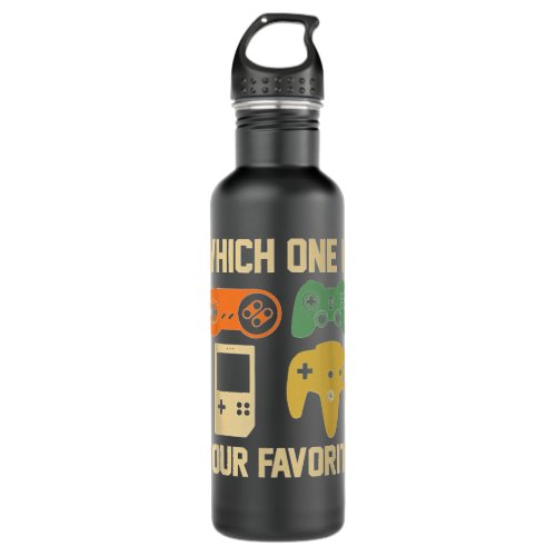 Which One Is Your Favorie Video Game Player Nerd G Stainless Steel Water Bottle