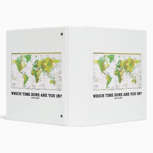 Which Time Zone Are You In World Map 3 Ring Binder