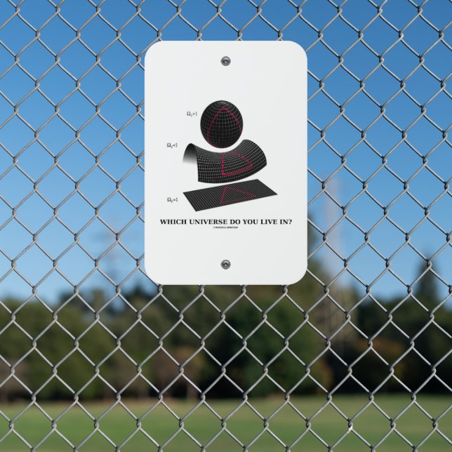 Which Universe Do You Live In? Astrophysics Metal Sign (In Situ(Fence))