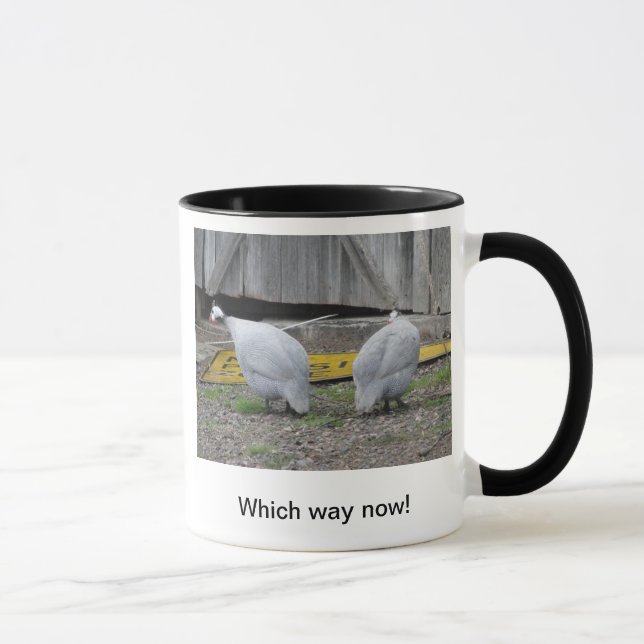 Which Way! Guinea fowl Mug (Right)