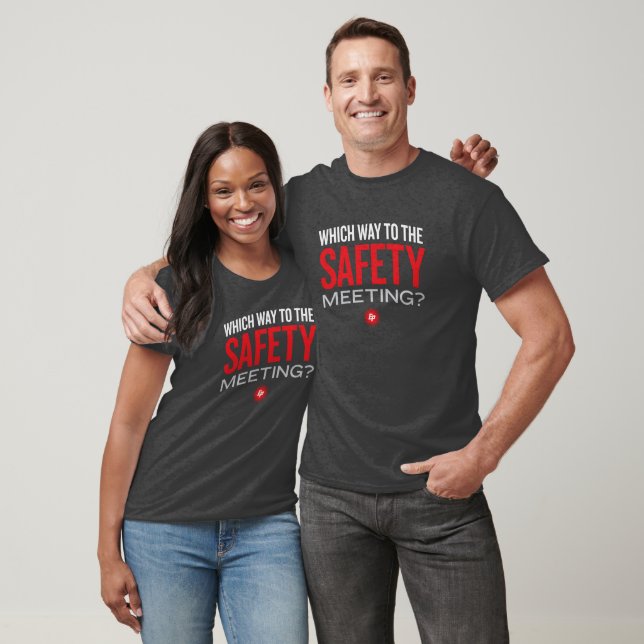 Which Way To the Safety Meeting - Condensed (DARK) T-Shirt (Unisex)
