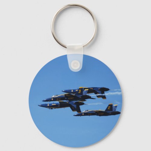 Which Way to Up Blue Angels Customizable Keychain