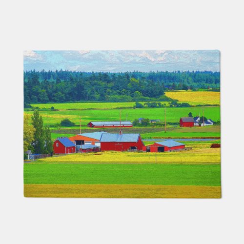 Whidbey Island Red Barn Doormat