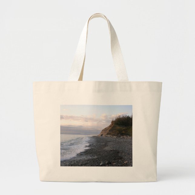 Whidbey Island Sunset Large Tote Bag (Front)