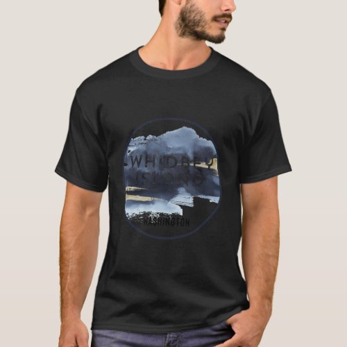 Whidbey Island Washington Watercolor T_Shirt