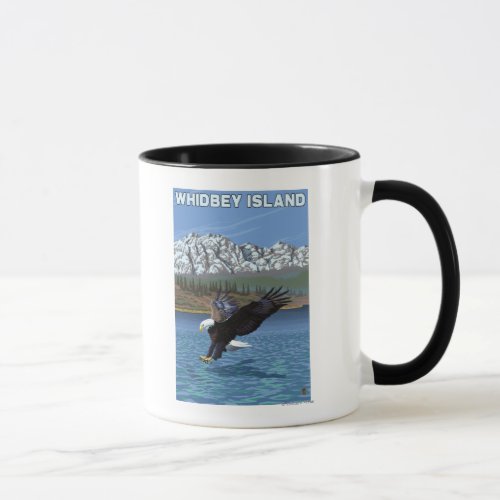 Whidbey Island WashingtonEagle Fishing Mug
