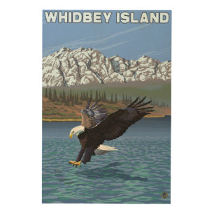 Whidbey Island, WashingtonEagle Fishing Wood Wall Decor